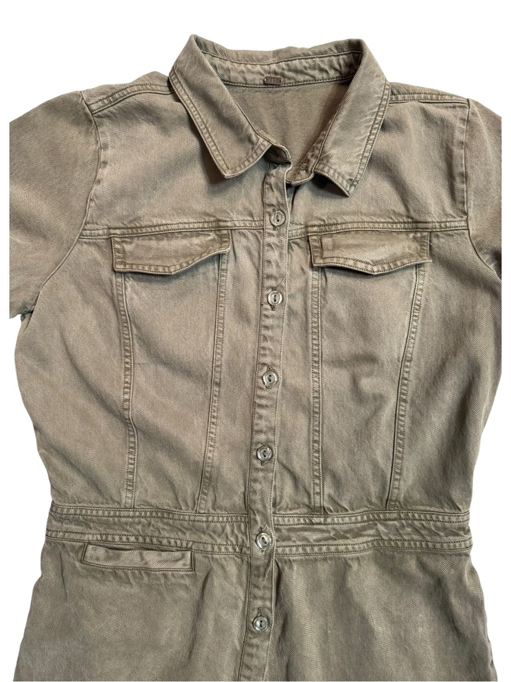 Young Fabulous & Broke Henry Utility Jumpsuit Olive Green Medium - Picture 2 of 13
